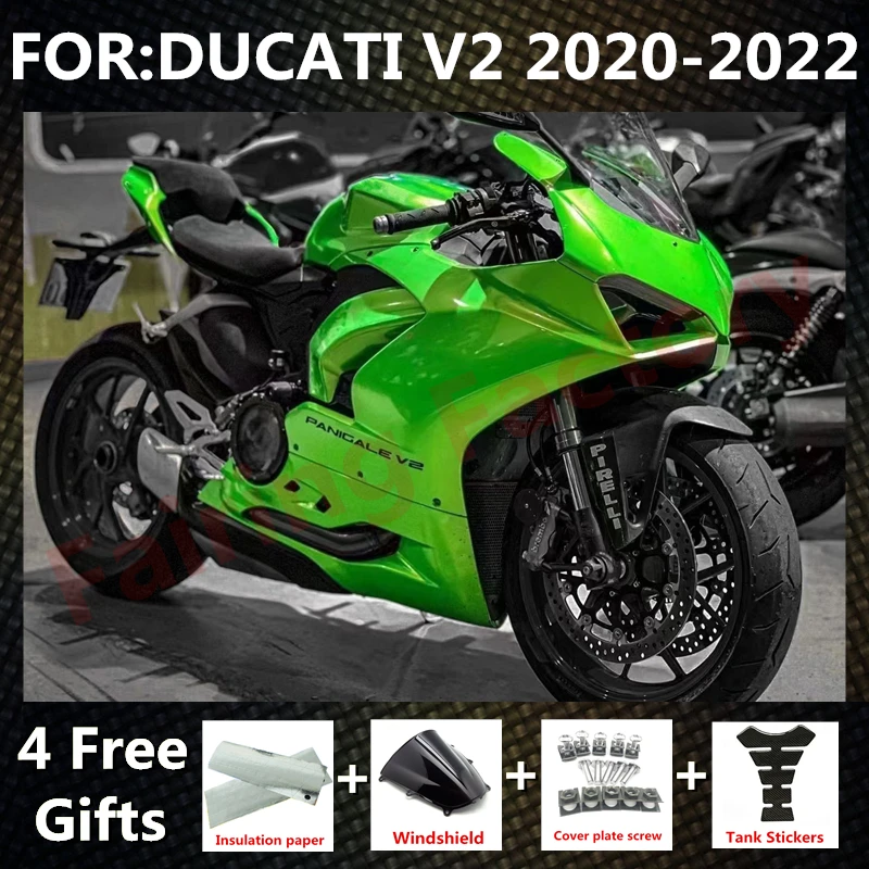 

New ABS Motorcycle Injection mold Fairings Kit Fit For Panigale V2 v2s v2r 2020 2021 2022 Bodywork full fairing set green black