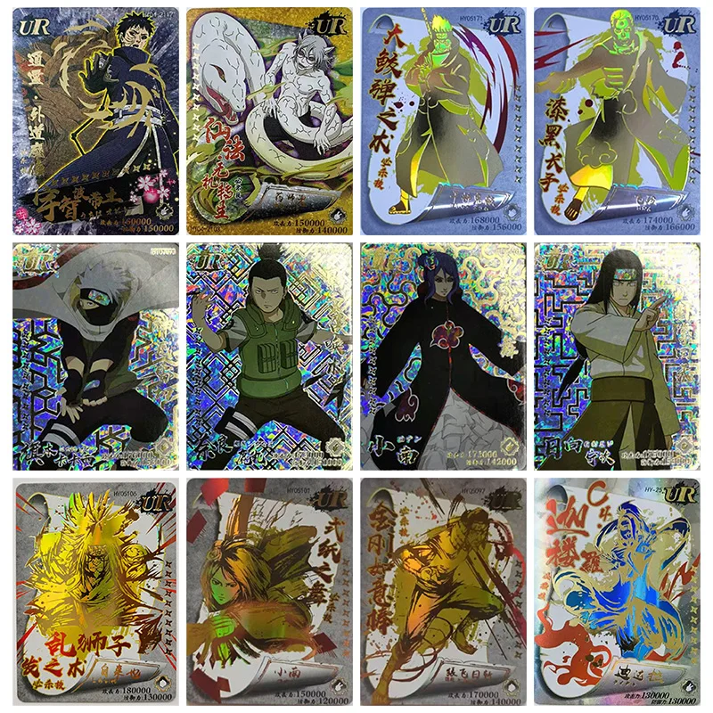 

Anime NARUTO Kawaii UR Flash Card Uchiha Sasuke Konan Uchiha Itachi Hidan Sasori Toys for Boys Collection Card Birthday Gift