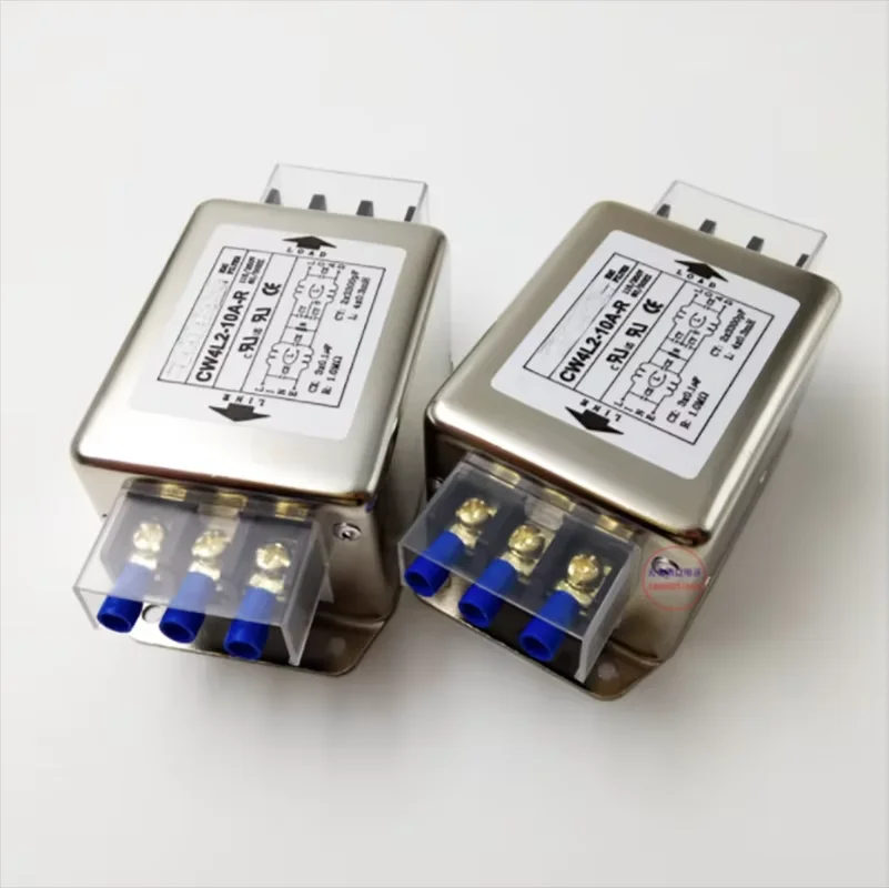 Фильтр питания 220V10A двухступенчатый клеммный блок типа CW4L2-6A/10A-R