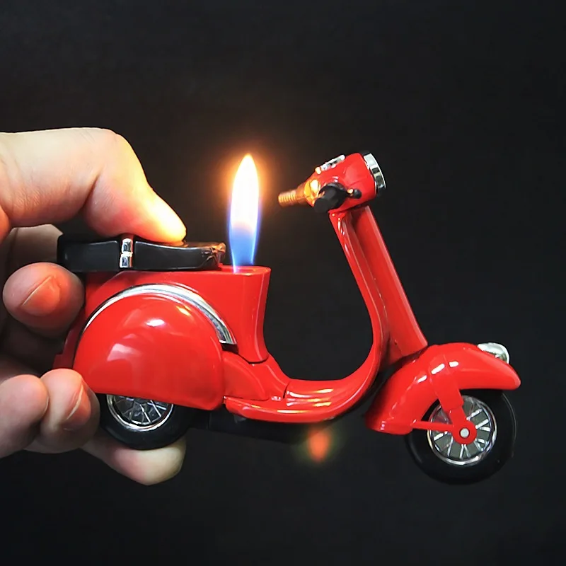 

Creative Motorcycle Shape Butane Gas Lighter Fire Starter Inflatable Cigarette Lighter Smoking Accessories Men's Gadget Gift