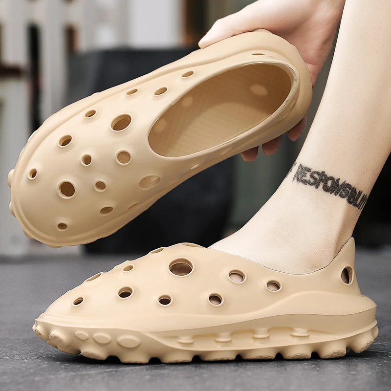 

ST462 Designer Summer Men Slides Slippers Clogs Flip Flops Home Bathroom perforated Couples Outdoor Women Platform Beach Sandal