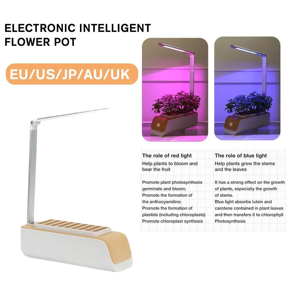

Hydroponics Growing System Indoor Herb Garden Kit With LED Grow Light Smart Garden Planter For Home Kitchen Tool