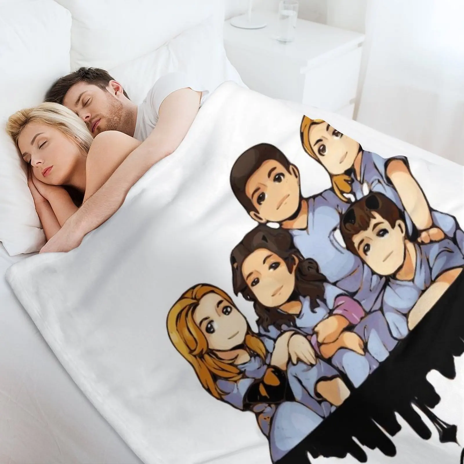 Одеяло с рисунком Greys мягкие кровати клетчатый спальный мешок одеяла из