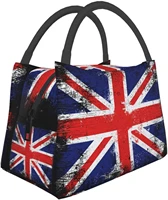 united kingdom flag lunch bags reusable box tote meal prep container for men women work picnic school or travel