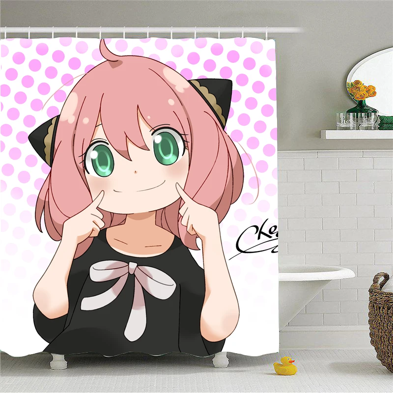 

Занавеска для душа с героями мультфильмов x FAMILY, занавеска для душа с крючками, легко подвешивается, водонепроницаемая ткань из полиэстера