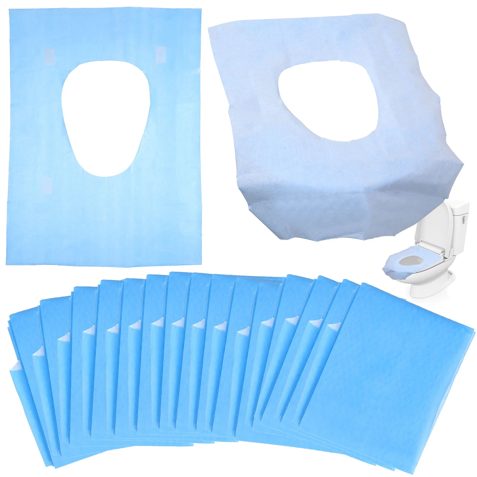 60 Pcs Disposable Toilet Seat Travel Cover Seats Kids Plane Cushion Portable Water Proof Covers Airplane
