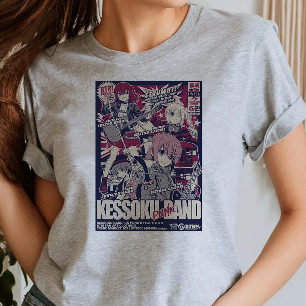 Bocchi the Rock Hitori Ryo футболки женская корейская одежда аниме психоделическая рубашка