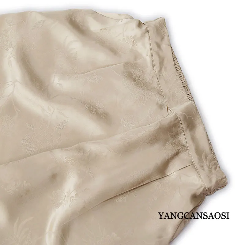 Женские брюки из 2024 натурального шелка тутового шелкопряда дышащие прямые с