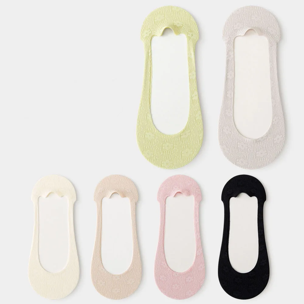 

4 Pairs Women Cotton Sock Slippers [New 2022] Invisible non-slip Shallow Silicone Breathable Low Cut Socks Spring And Summer