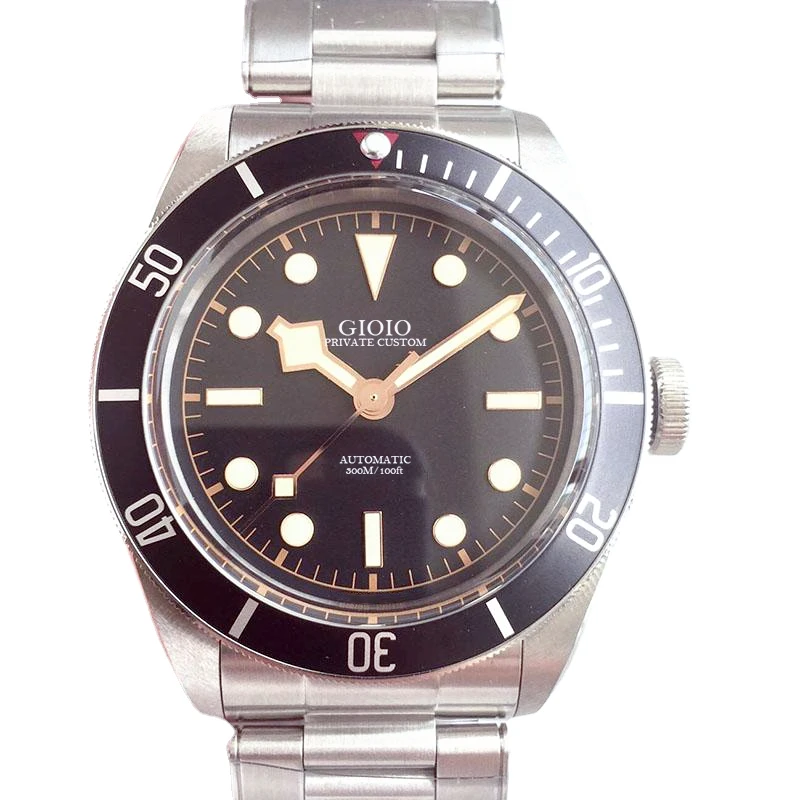 

men automatic mechanical watch blue ceramic black