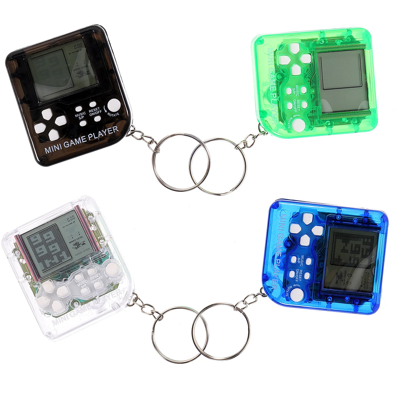 

Blocks Game Keyring Pendant Charms Chain Hanging Keychain Adorable Cube Backpack