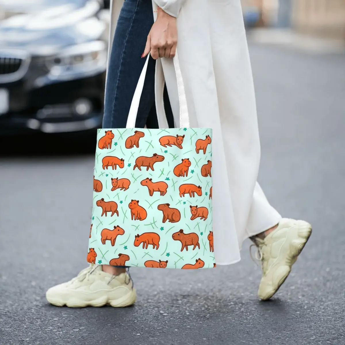 

Capybara Pattern Women Totes canvas handbag canvas shopping bag