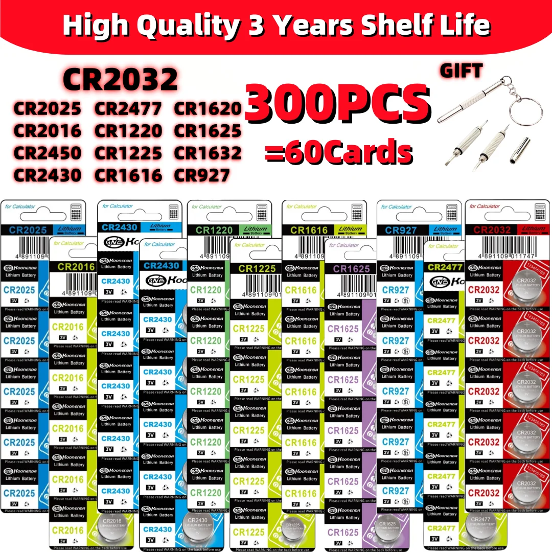 Батарея CR2032 Pilas cr2032 300 шт