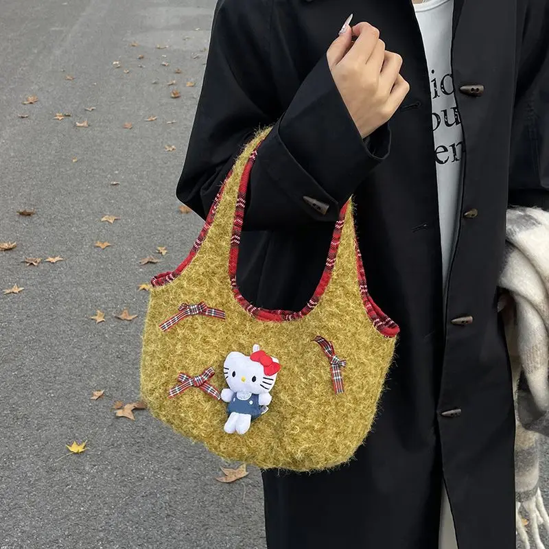 INS новая модная сумка Hello Kitty Kawaii Sanrio для подмышек в стиле аниме портативная