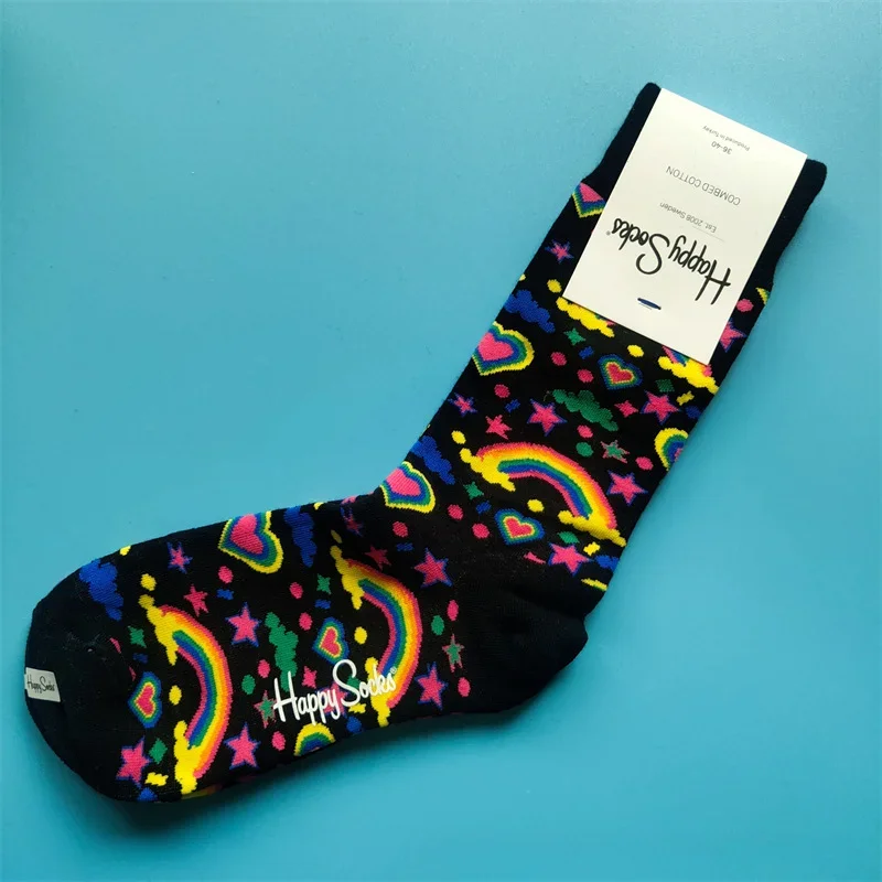 Счастливые носки женские и мужские классические короткие хлопковые забавные