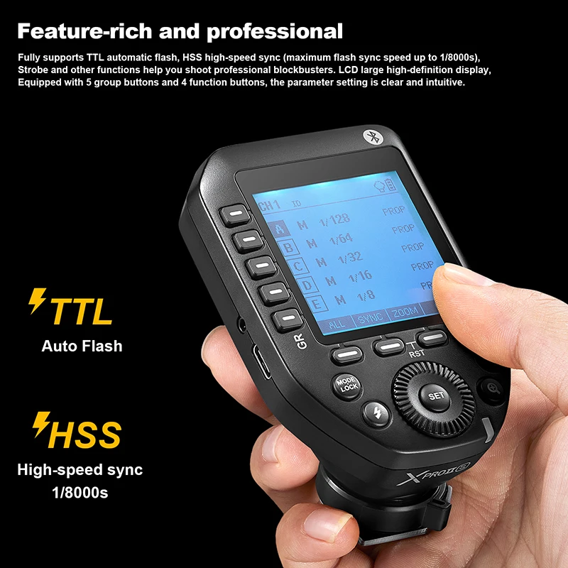 Godox XPROII Вспышка для Sony Canon Nikon Olympus Fuji Leica TTL Беспроводная вспышка Триггер 1/8000s HSS 2 4
