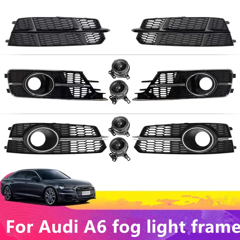 

Автомобильный Левый Правый передний нижний бампер противотуманная фара решетка противотуманная фара крышка для Audi A6 S-line Sport 2016 2017 2018