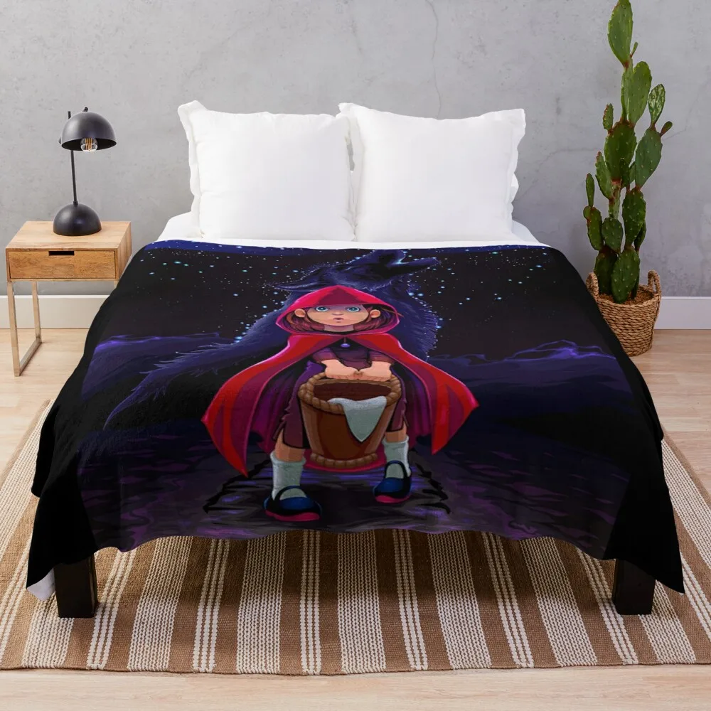 

Little Red Riding Hood Soft Blanket Sublimation Covered Blanket Bedding Flannel for Children and Adult Bedrooms Decor