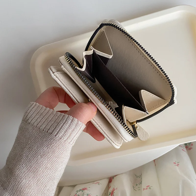 Minimalist Small Wallet Ins Wind Retro Female Models Small Exquisite Simple Mini College Students Simple Money Clip