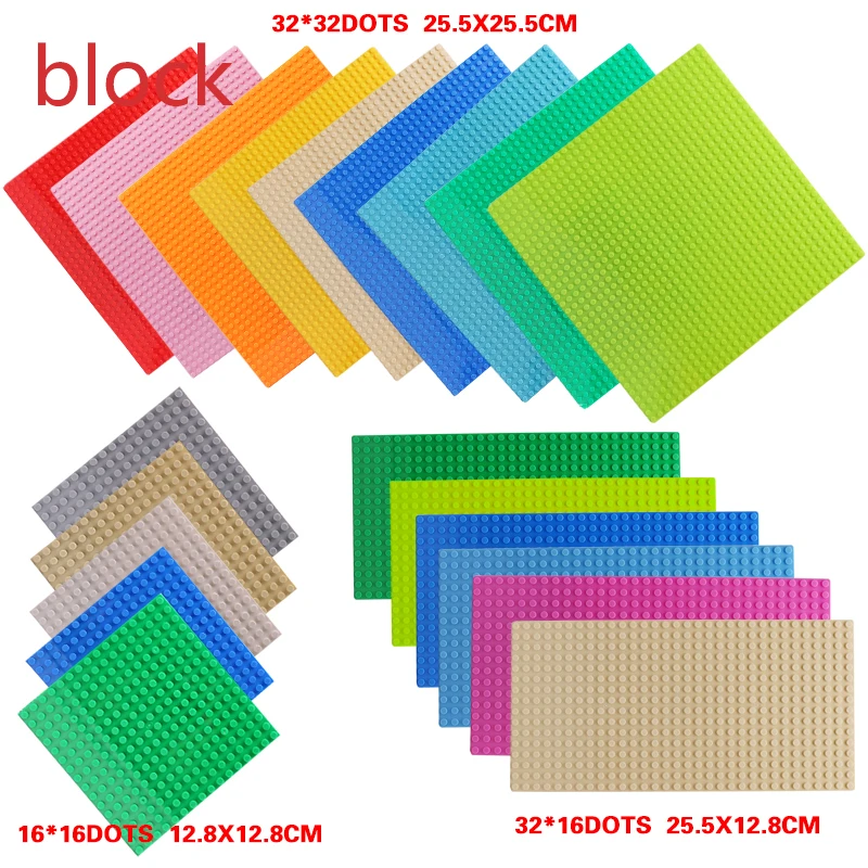 

4 Size 33 Styles Plastic AssemblyToy Blocks Base Plates Figures City Classic Building Blocks Baseplates Toys For Children Gift