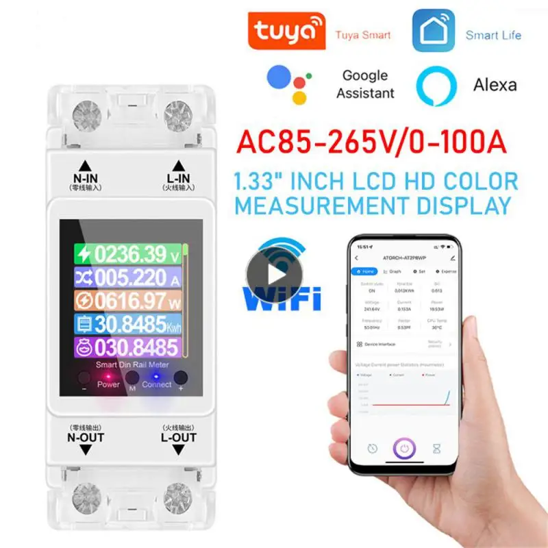 

Smart Meter 100a Live View Electricity Meter 85-265 (v) High Quality Power Monitor Household Power Monitor Digital Energy Meter