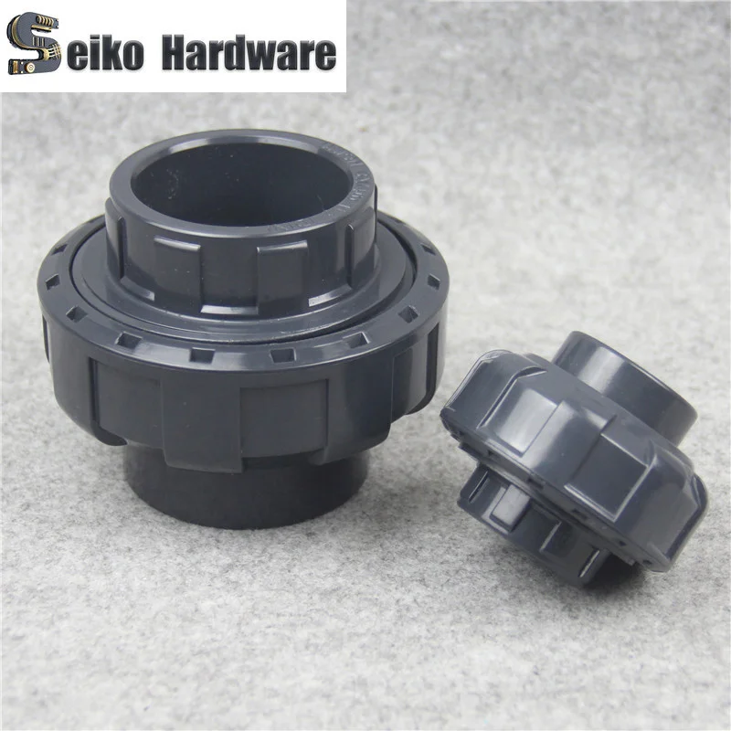 

1pcs 20mm 25mm 32mm 40mm 50mm 110mm ID UPVC Union Pipe Fittings Coupler Water Connector for Garden Irrigation Hydroponic System