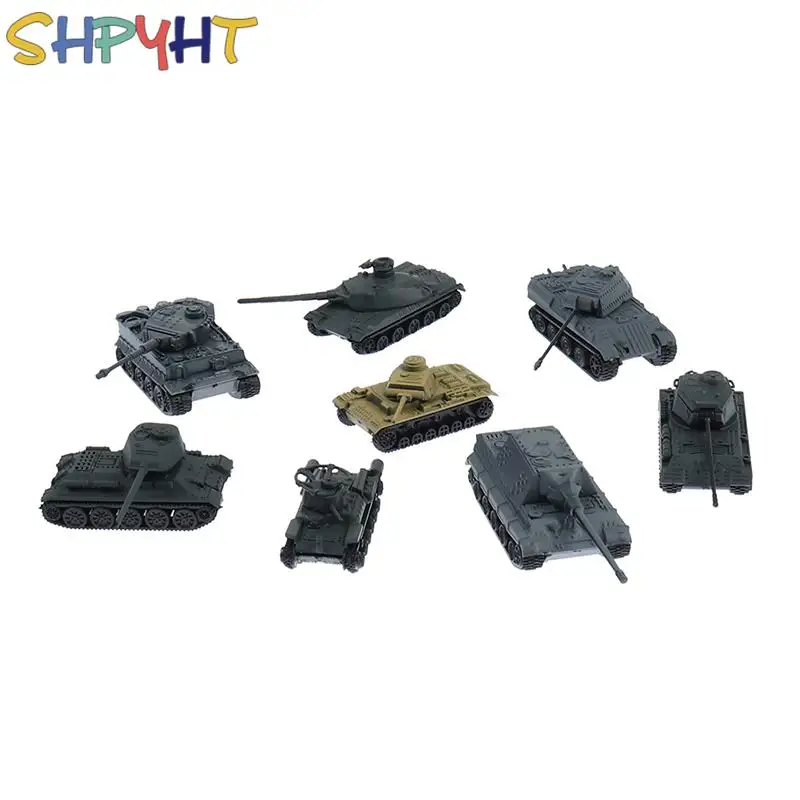 Hot sale 1:144 Model Toy 4D Sand Table Plastic Tiger Tanks World War II Germany Tank Random