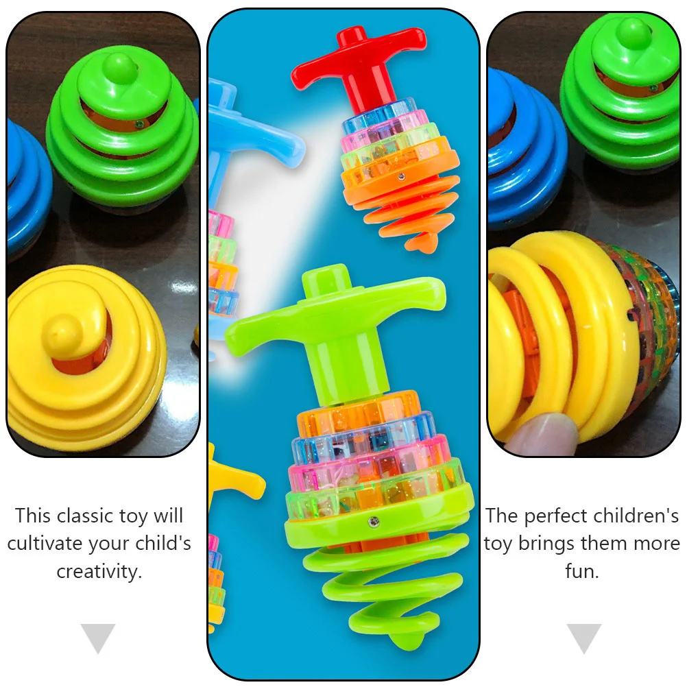 4 шт. игрушки тверкинг красочный мигающий топ забавная игрушка детские прыгающие