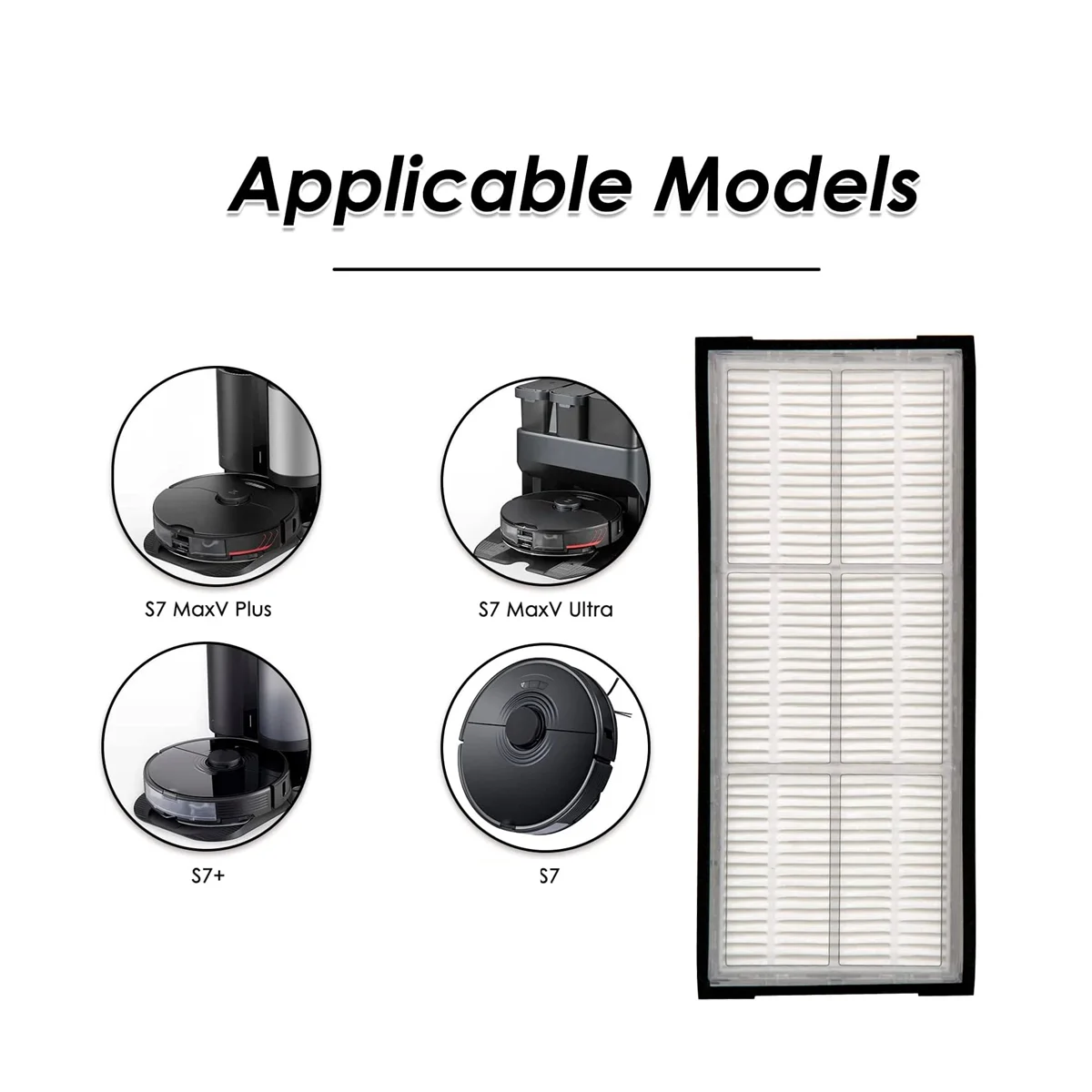 Сменный Hepa-фильтр для пылесоса Xiaomi Roborock S8 Pro Ultra + S7 MaxV