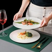creative western steak plate hotel pasta plate home striped ceramic plate restaurant dessert platter tableware