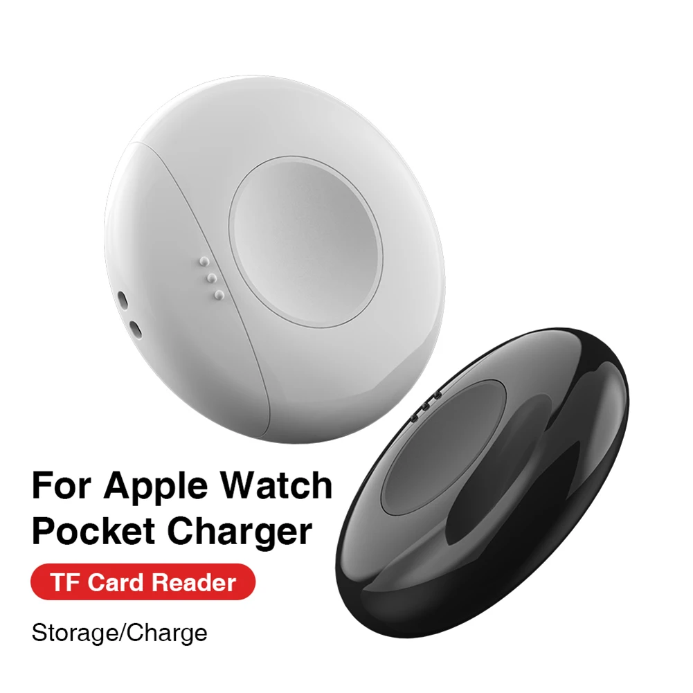 

USB3.0 Portable Graphite Black Bright Moon White Wireless Charger for iWatch 7 6 5 Charging Dock PD Fast Charging