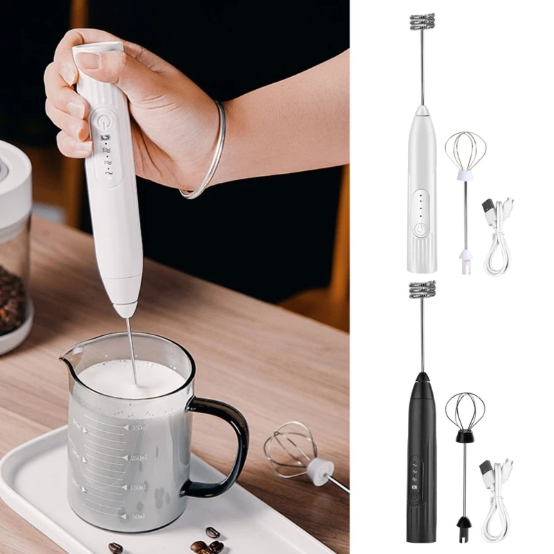 

USB Charging 3-speed Electric Mini Manual Blenders for Latte Hot Chocolate Eggs