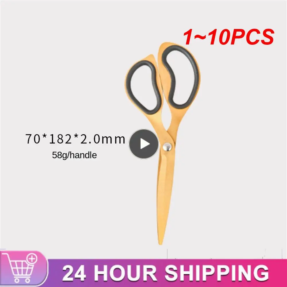

1~10PCS Golden Scissors Household Cutting Tools Office Ribbon-cutting Scissors Asymmetry Fabric Dressmaking Cutter Tailor Shear