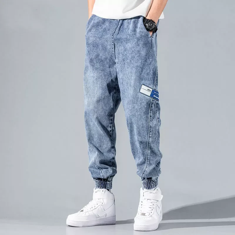 

Streetwear Hip Hop Harem Jeans Pants Men Loose Joggers Denim Casual Sweatpants Korean Style Men's jeans Cargo Pants Joggers Pant
