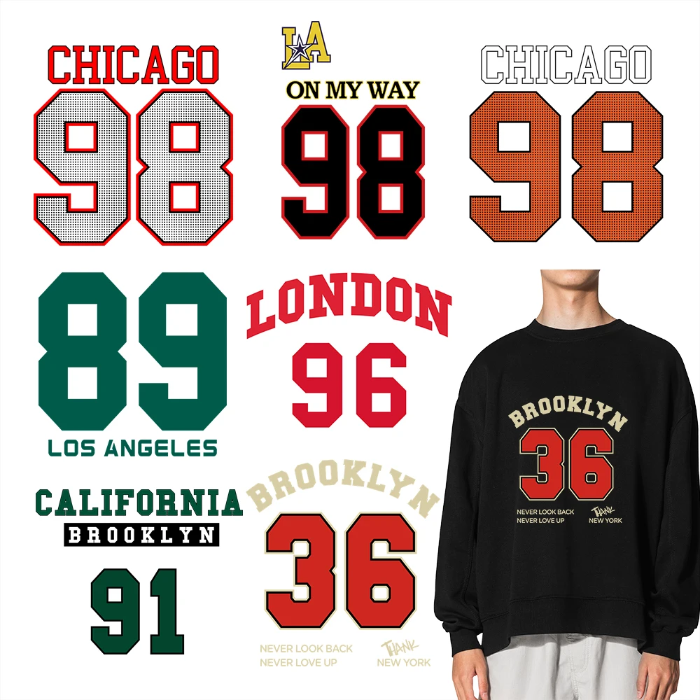 Брендовая переносная термонаклейка Los-Angeles самоклеящаяся наклейка без пятен