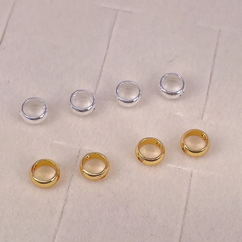 50pcs 6 8 10 12mm Round Shape Frame Jump Ring Brass Beads Pendant Connector For DIY Earring Bracelet Necklace Jewelry Making