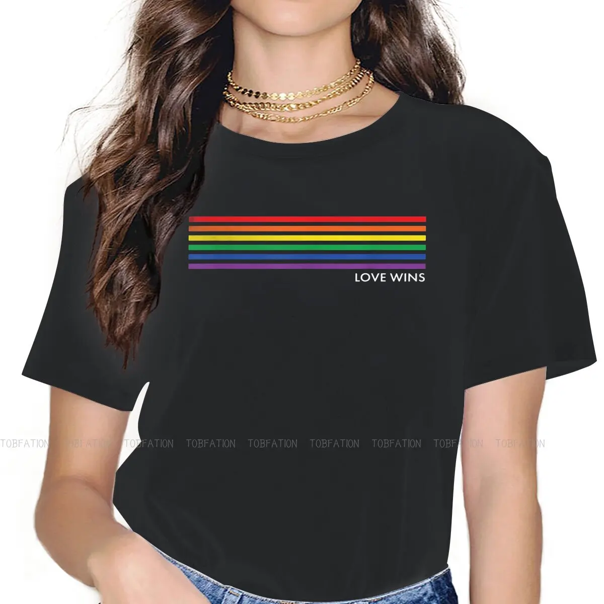 

Женская одежда Love Wins геи ЛГБТ гордость любовь Allyship корейский стилет-рубашка Kawaii винтажные женские блузы