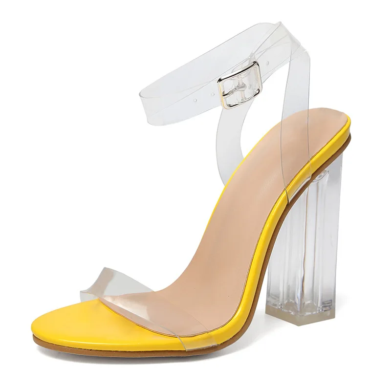 

The new ladies' sandals of 2022 are European and American large size, one word buckle and high heel sandals
