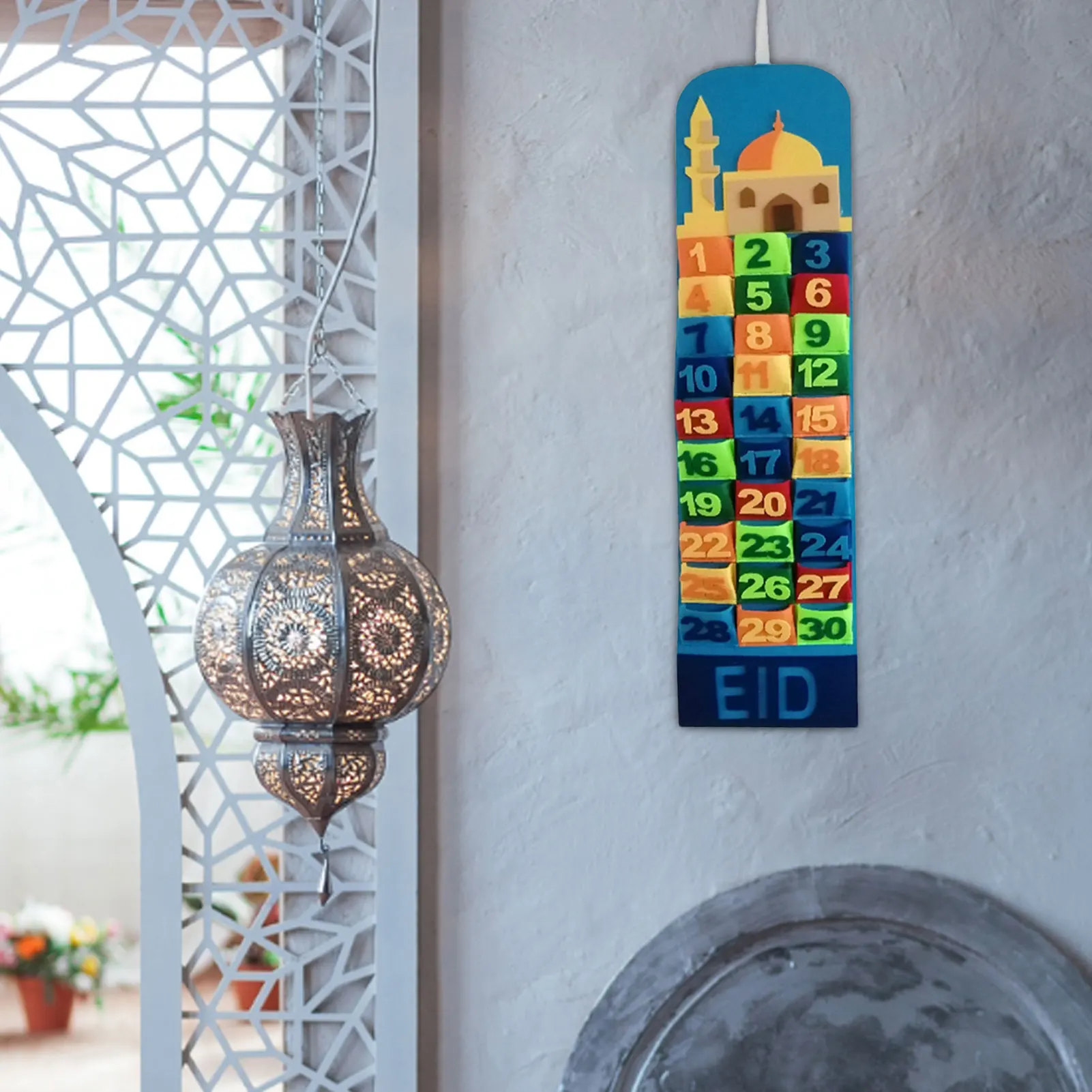 

Календарь Адвента Рамадана, подвесной фетровый ИД Мубарак, календарь обратного отсчета, 2022 фетровый, ИД Мубарак, украшения для домашвечерни...