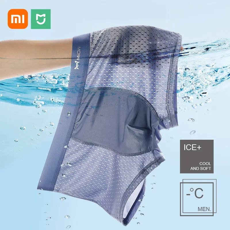 

Xiaomi Mijia Boxer Mesh Graphene Men Underwear Panty Man Shorts AAA Antibacterial Ice Silk Panties Mesh Breather Underpants 1 pc