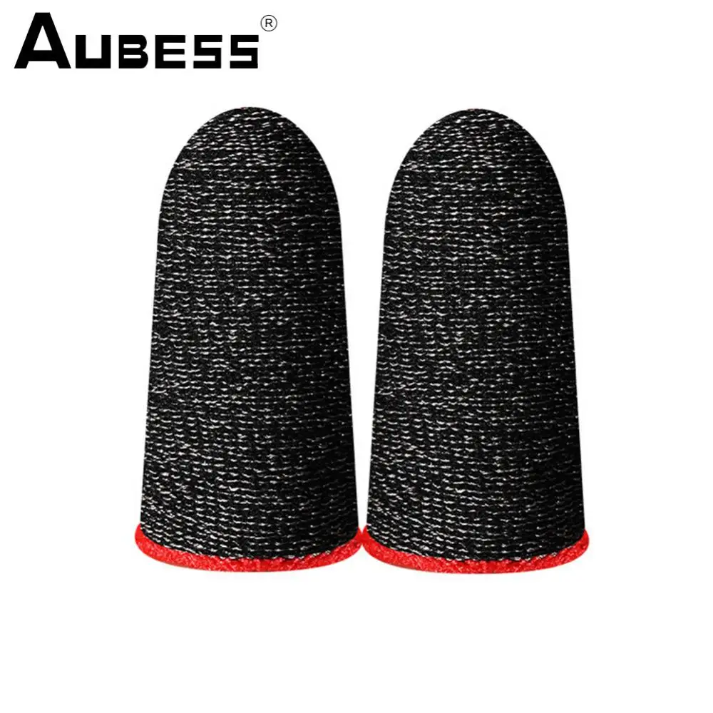 

2pcs Finger Sleeves Breathable Game Controller Finger Cover For Pubg Sweat Proof Non-Scratch Touch Screen Gaming Thumb Gloves