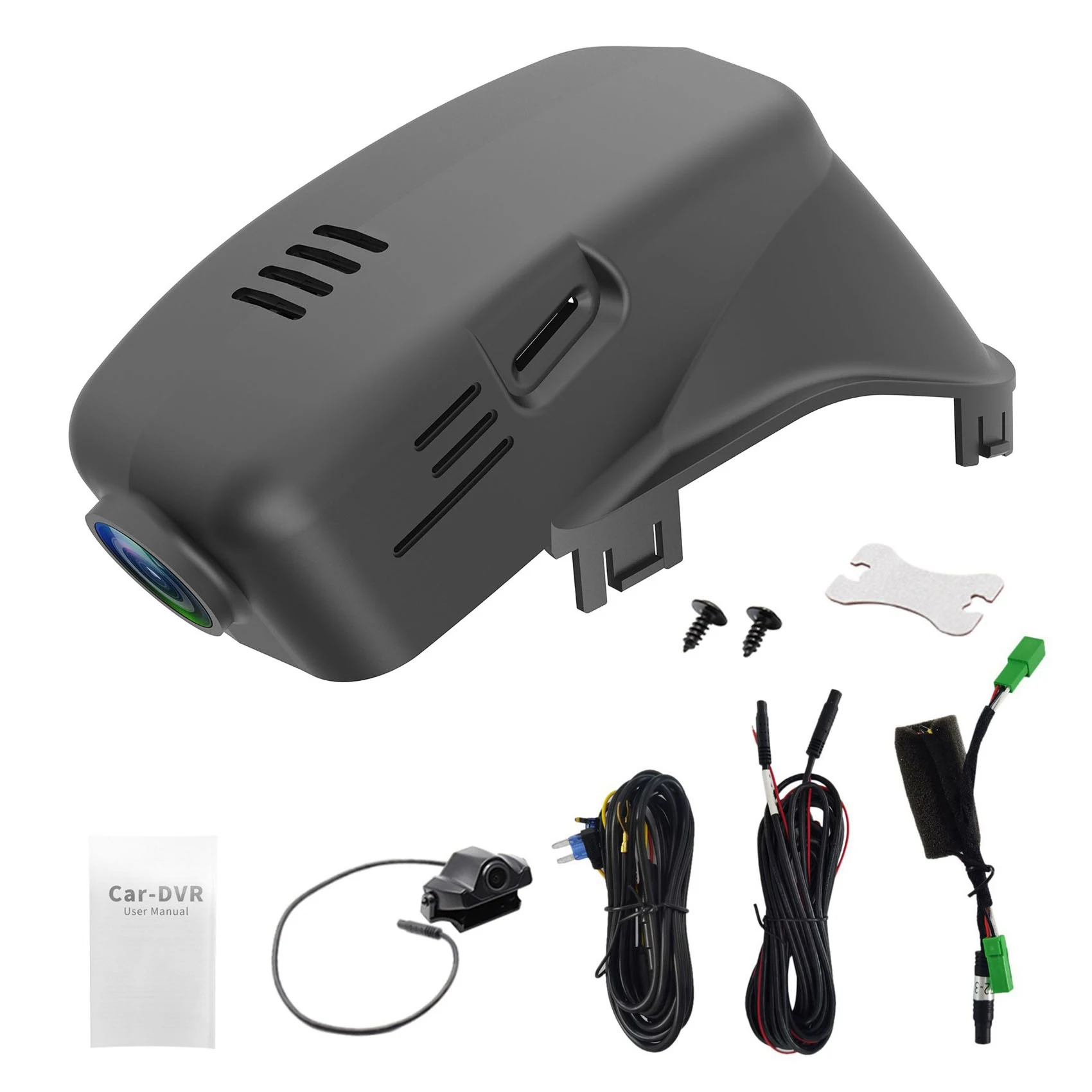 

Автомобильный видеорегистратор с Wi-Fi и двумя ядрами, видеорегистратор 4K UHD 2160P + 1080P, Автомобильный видеорегистратор переднего и заднего вида...