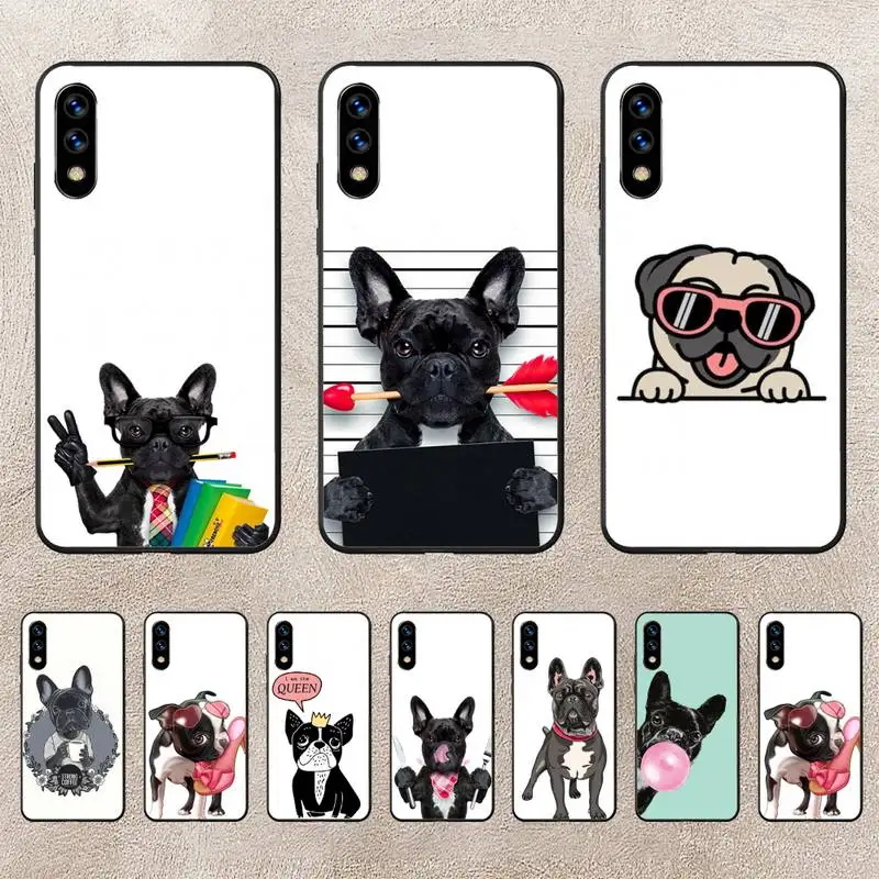 

Pug Dog French Bulldog Phone Case For Huawei P10 P20 P30 P50 Lite Pro P Smart Plus Cove Fundas