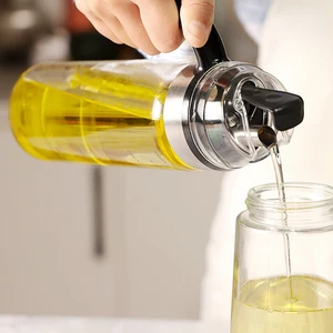 1 Piece Cooking Seasoning Oil Bottle Sauce Bottle Glass Storage Tool Creative Oil Pot Kitchen Accessories