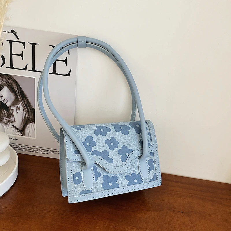 

Fashion Women's Bags Printed Handbags PU Leather Splicing Shoulder Bags High Quality Purses Business Party All-match Female Bags