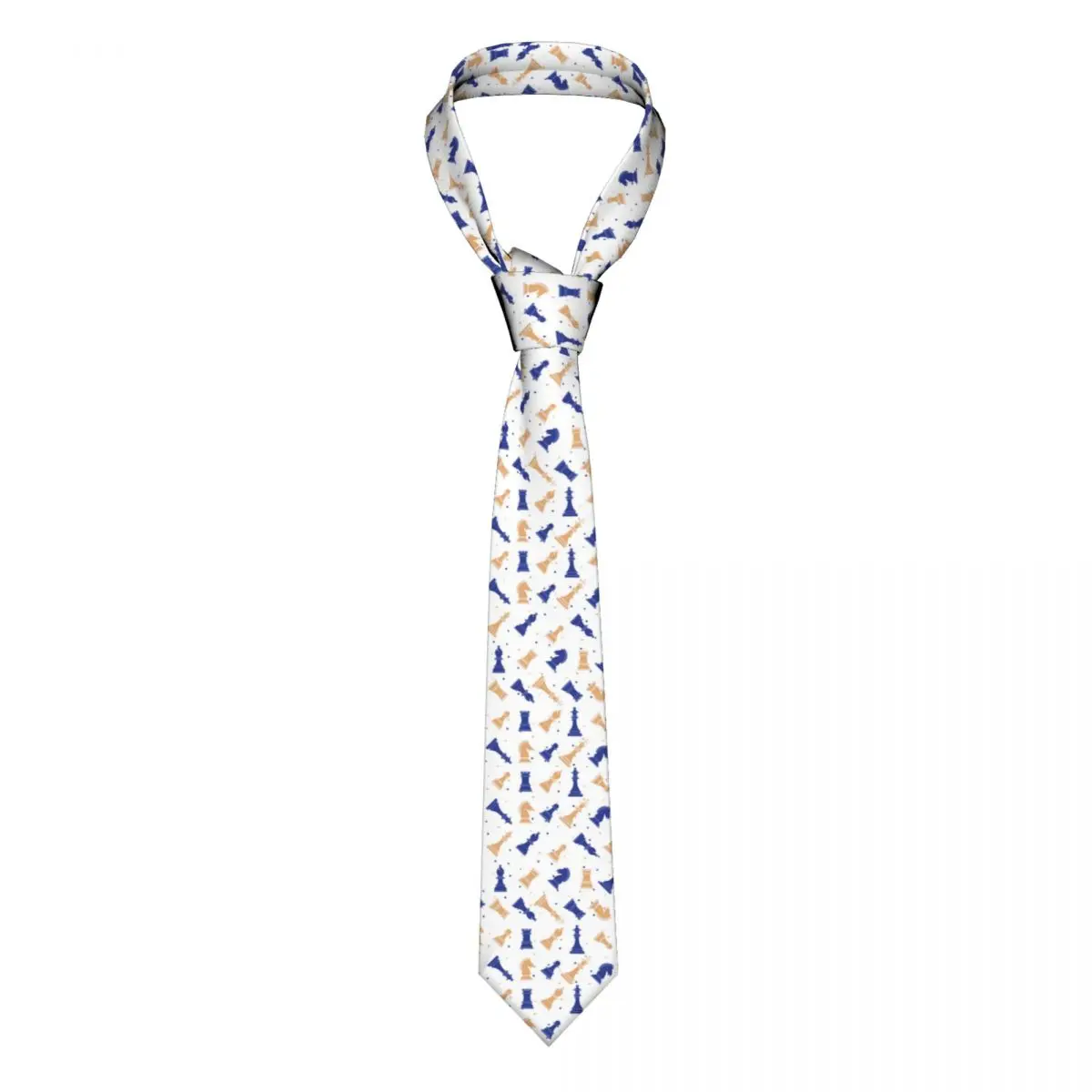

Chess Pieces Necktie Men Women Fashion Polyester 8 cm Narrow Neck Tie for Men Daily Wear Cravat Office
