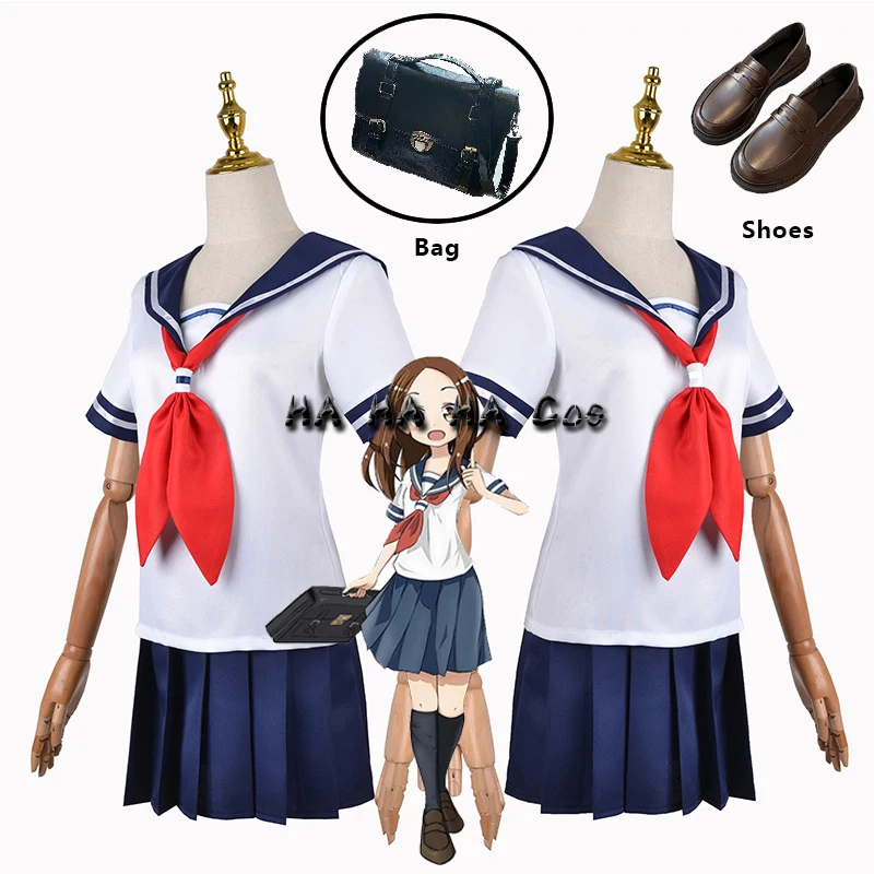 

Anime Teasing Master Takagi-san Takagi Cosplay Costume JK Sailor Suit Skirt Set Takagisan School Uniform Tie Dress Outfit Girls