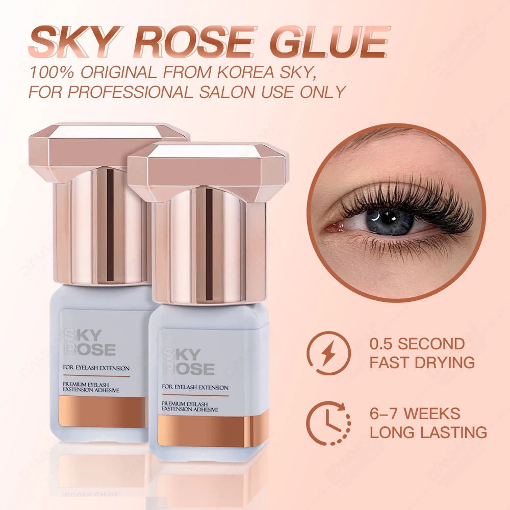 3 бутылки 5 мл корейский оригинальный клей для наращивания ресниц Sky Rose 0 5S