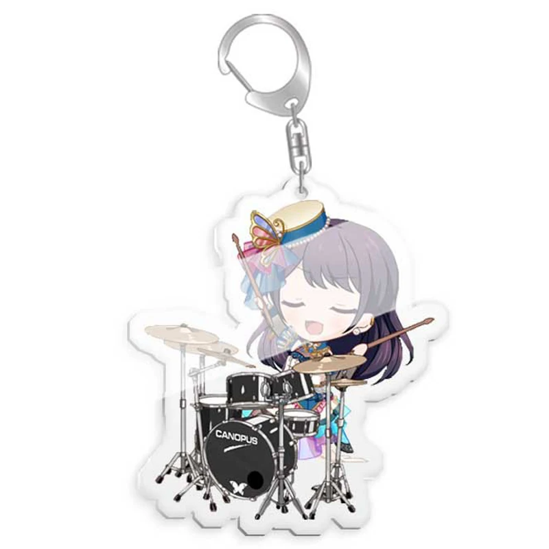 Брелок Bang Dream аниме акриловый цветной мультяшный брелок с рисунком кольцо для