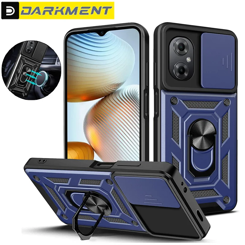 

For Xiaomi Mi POCO M4 Pro M5 5G Slide Camera Lens Protect Case for Pocophone M4Pro M 4 5 Shockproof Stand Bracket Holder Cover